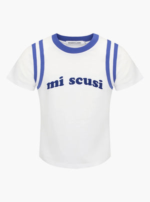 Mi Scusi Baby Tee - Warm White