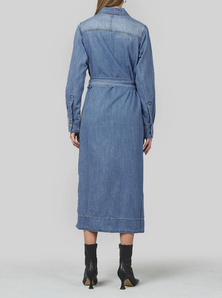 Naia Denim Dress - Pacific Blue