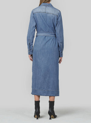 Naia Denim Dress - Pacific Blue
