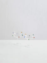 2 Pomponette Champagne Coupes - Clear/Multi