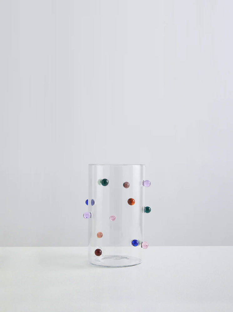 Pomponette Vase - Clear/Multi