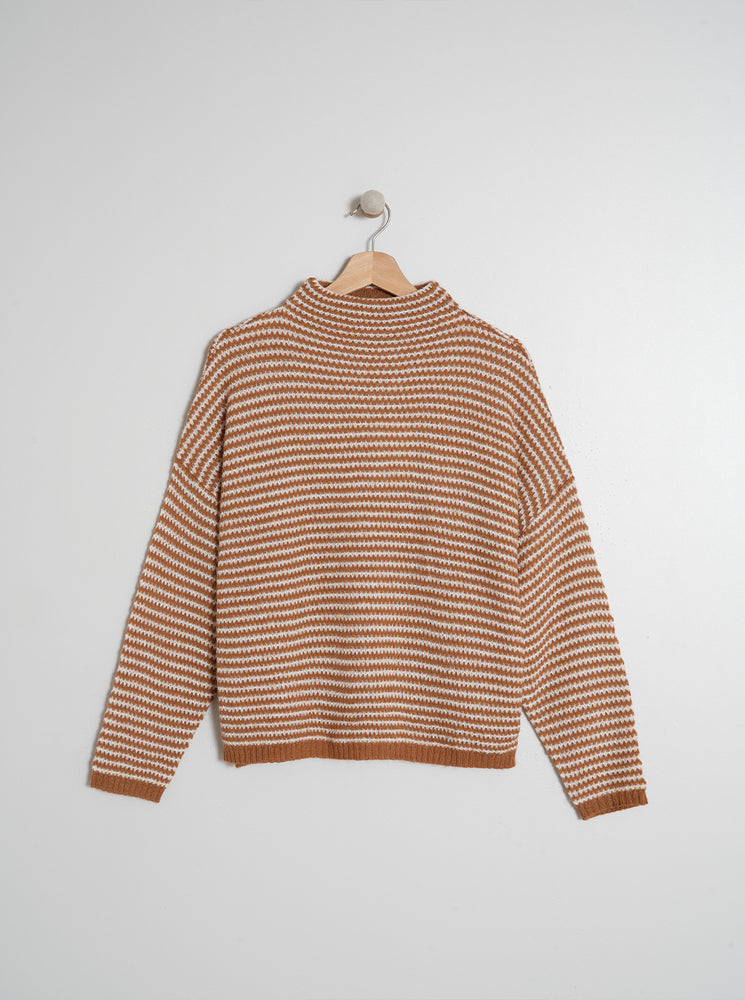 Perkins Neck Sweater - Leather
