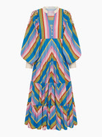 Rainbow Stripe Midi Dress - Rainbow Stripe