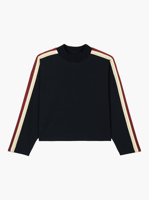 Spade Sweatshirt Style Top - Black