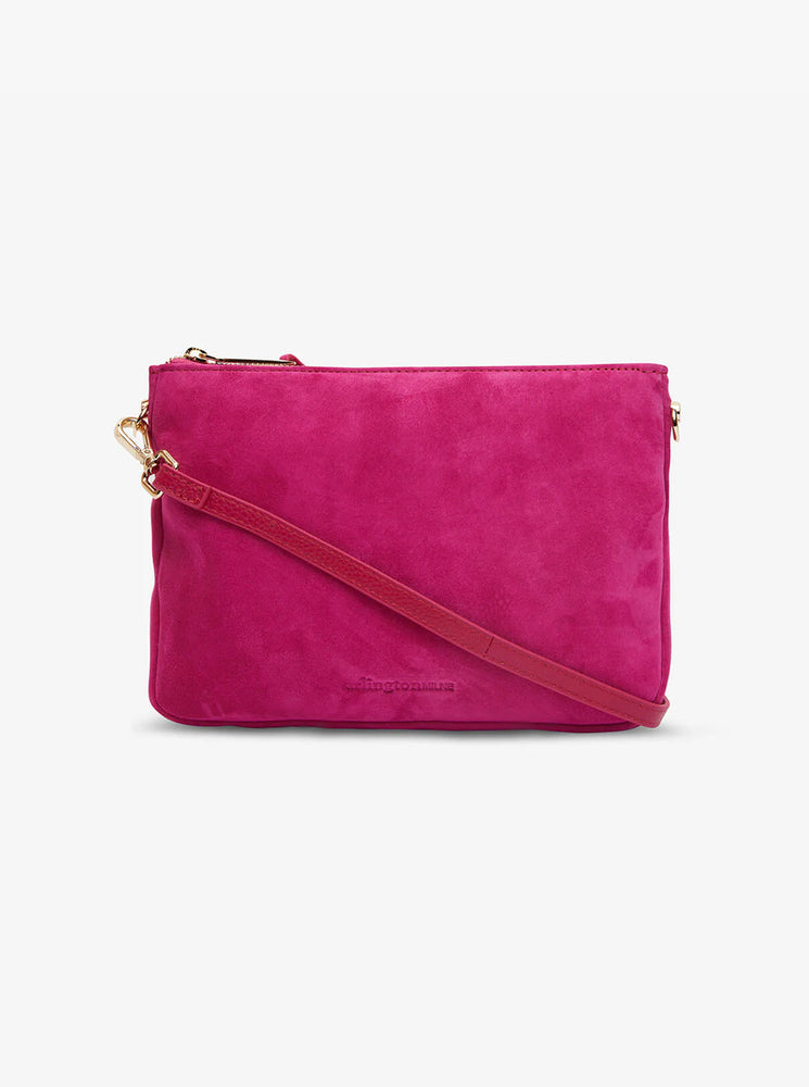 Samantha Crossbody - Hot Pink Suede