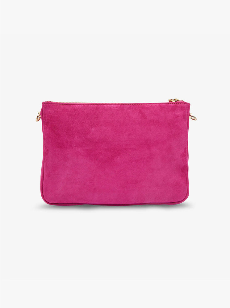 Samantha Crossbody - Hot Pink Suede