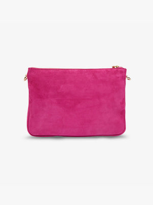 Samantha Crossbody - Hot Pink Suede