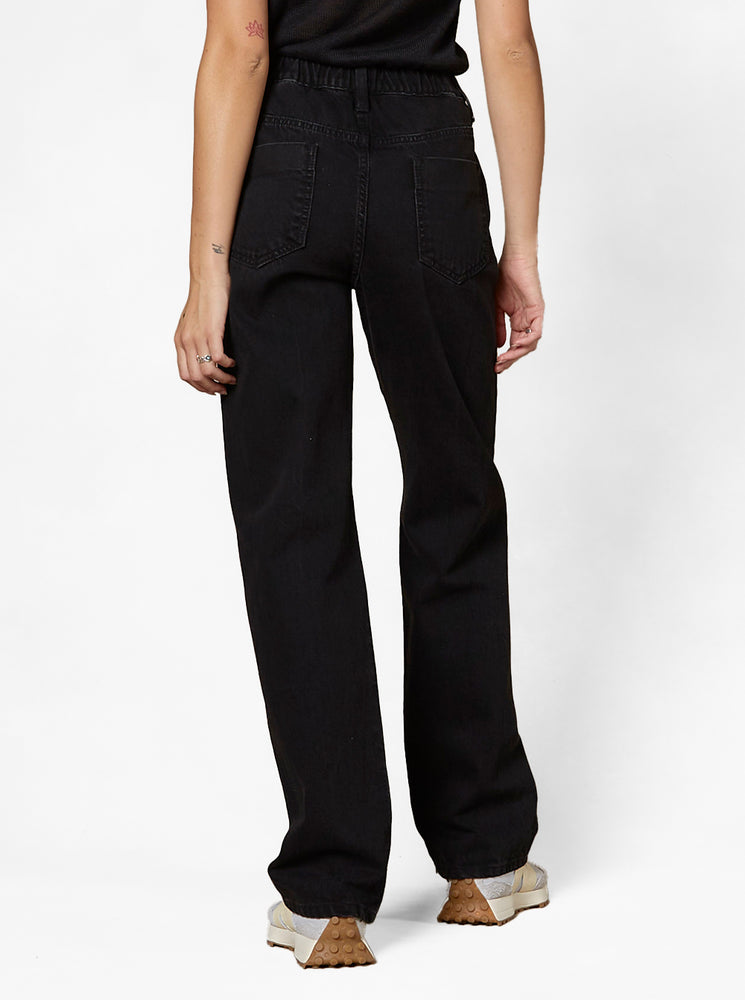 Seville Straight Leg Black Jean - Wash Black