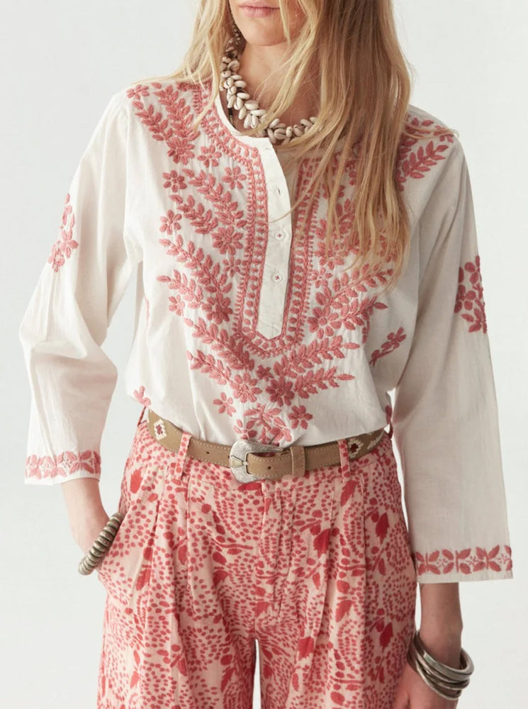 Shyla Blouse - Chikan Blossom