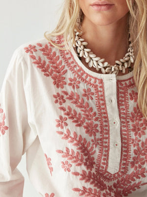 Shyla Blouse - Chikan Blossom