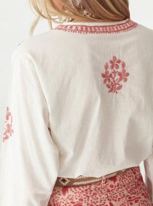 Shyla Blouse - Chikan Blossom