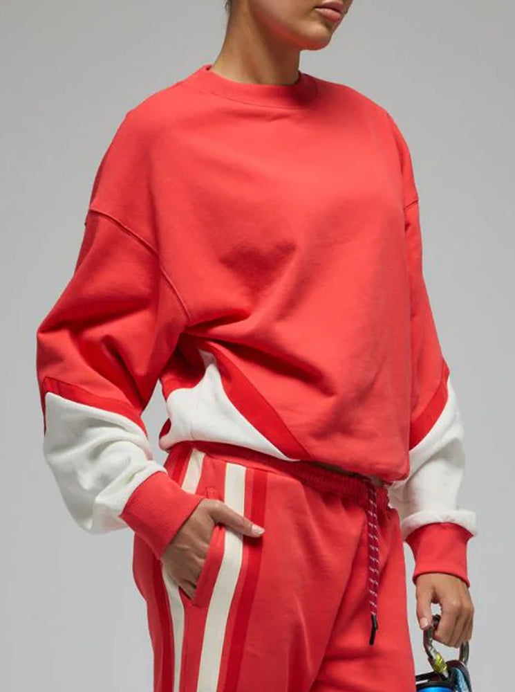 Splice Sweatshirt - Coral