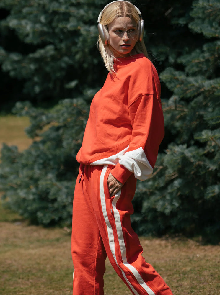 Splice Sweatshirt - Coral