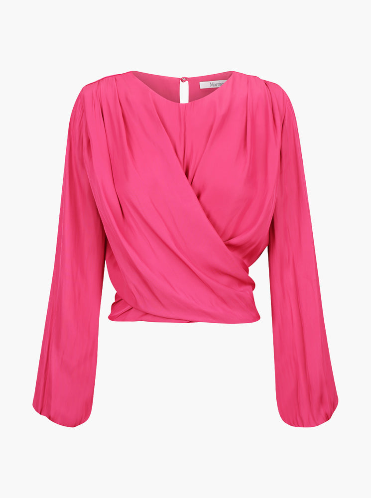 Oriana Wrap Top - Fuchsia