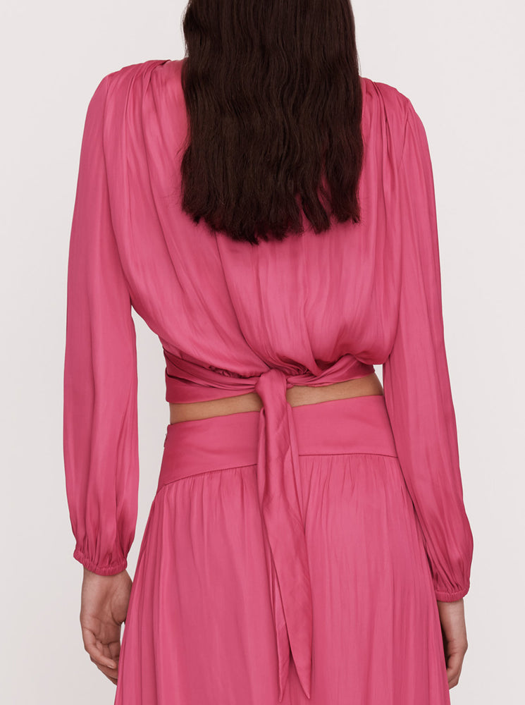 Oriana Wrap Top - Fuchsia