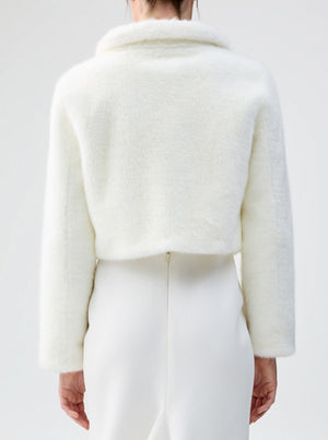 Tirage Cropped Jacket - Blanc