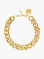 Flat Chain Necklace - Gold Vintage