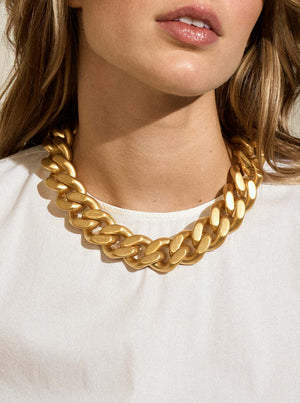 
            
                Load image into Gallery viewer, Flat Chain Necklace - Gold Vintage
            
        