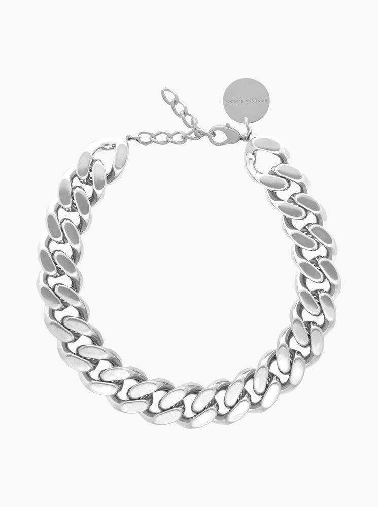Flat Chain Necklace - Silver