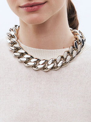 Flat Chain Necklace - Silver