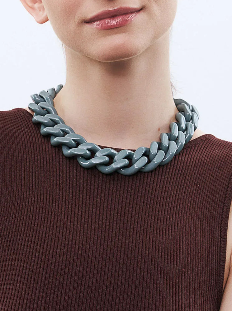 Flat Chain Necklace - Winter Mint