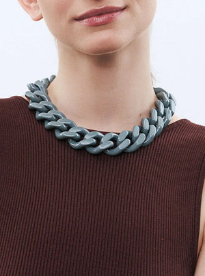 Flat Chain Necklace - Winter Mint