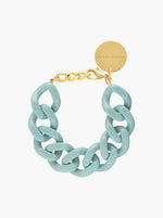 Flat Chain Bracelet - Baby Blue