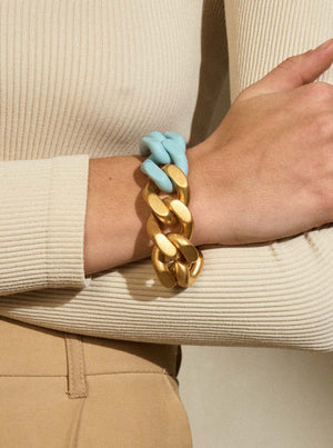 GREAT Bracelet 2 Color Gold - Matt Baby Blue