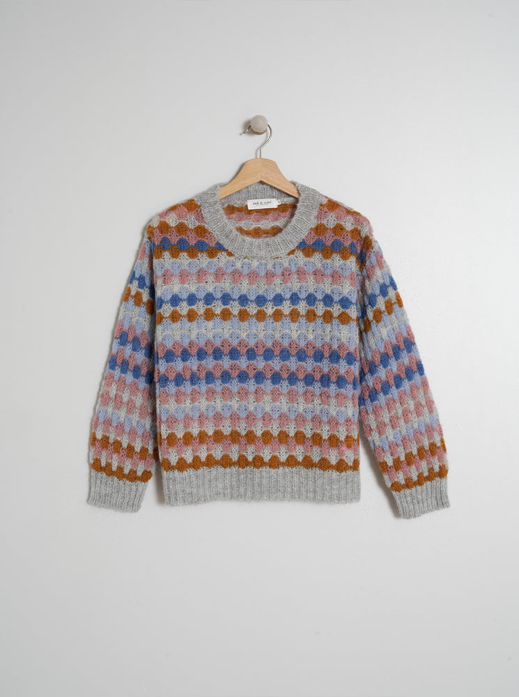 Multicolor Fantasy Sweater - Gris Vigoré