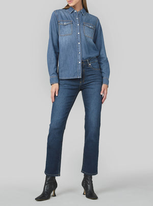 Valiant Blue Denim Shirt - Mid Blue