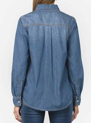 Valiant Blue Denim Shirt - Mid Blue