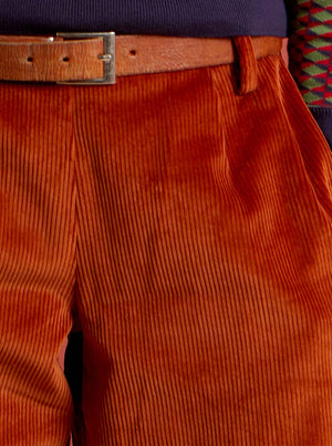 Wilma Cotton Corduroy Trousers - Rust