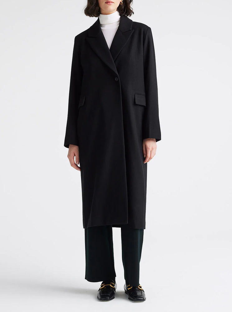 Tailored Wool Coat - Black