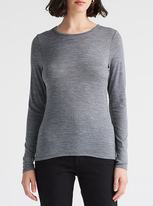 Crew Merino Tee - Mid Grey