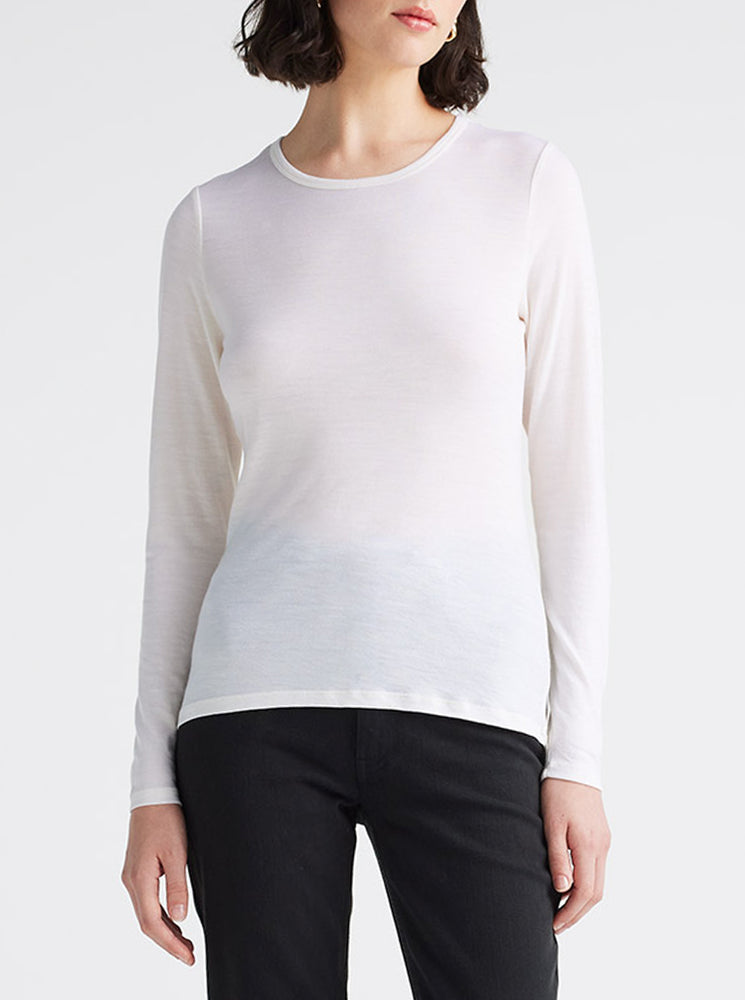 Crew Merino Tee - Warm White