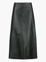 Ena Leather Skirt - Black