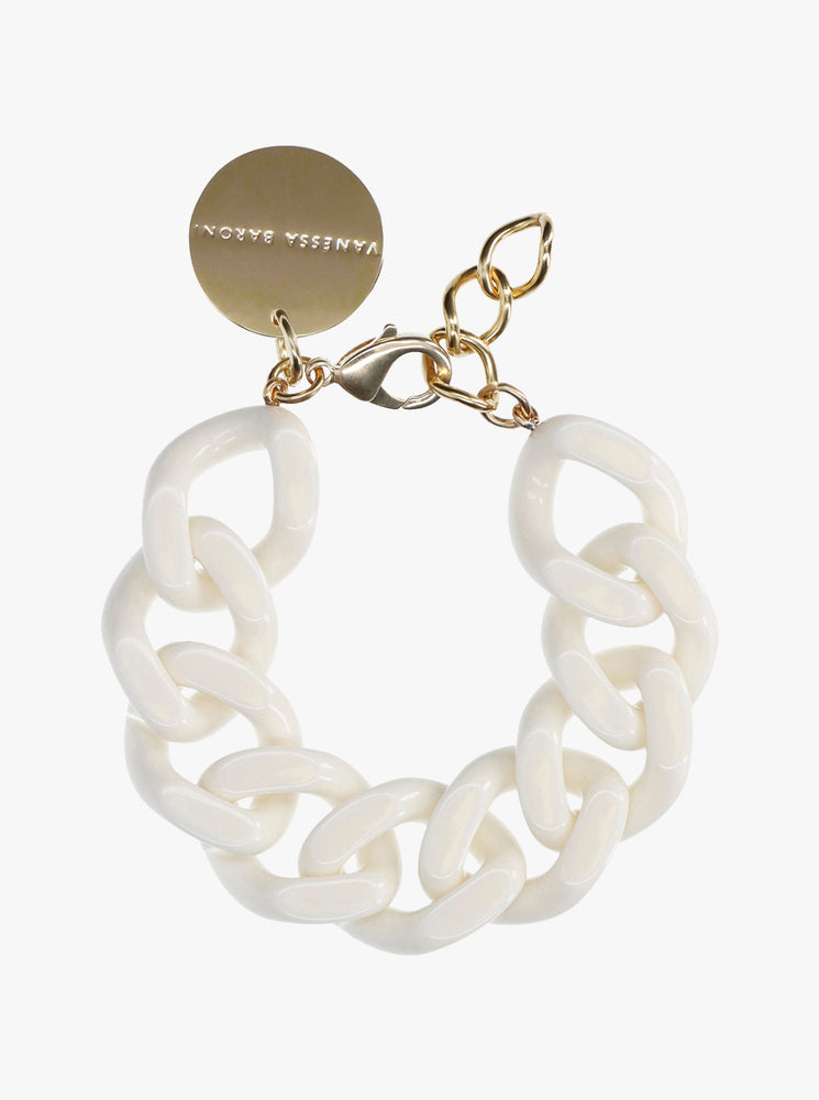 Flat Chain Bracelet - Off White