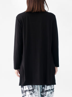 Half Zip Maxi Sweater - Black
