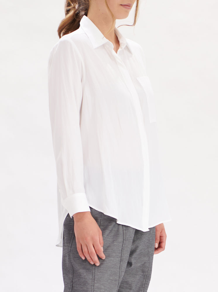 Single Pocket Shirt - White