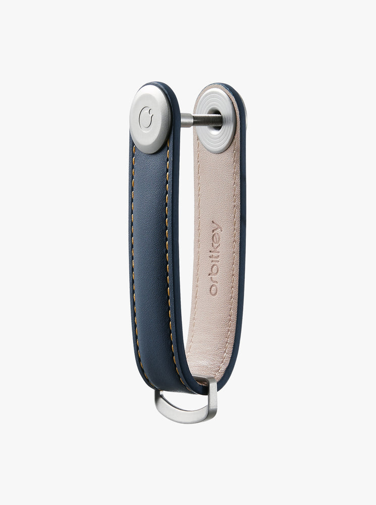 Key Organiser Leather - Navy/Tan