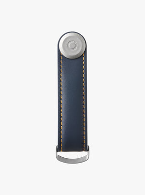 Key Organiser Leather - Navy/Tan