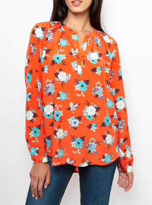 
            
                Load image into Gallery viewer, Sandy Open Shirt - Orange Blooms
            
        