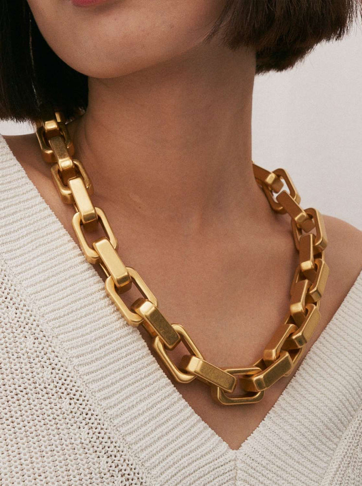 Tank Necklace - Gold Vintage
