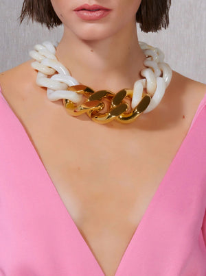 
            
                Load image into Gallery viewer, GREAT Necklace With Gold - Pearl Marble
            
        