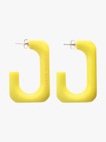 SQUARED Single Earring Large - Yellow