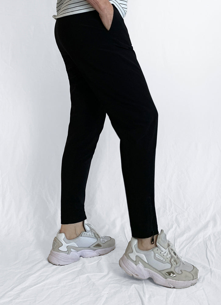 Zip Stiletto Pant - Black