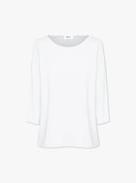 Relaxed Boat Neck Top - White
